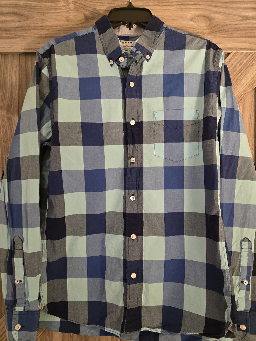 Bonobos Plaid Button Up Shirt Slim M